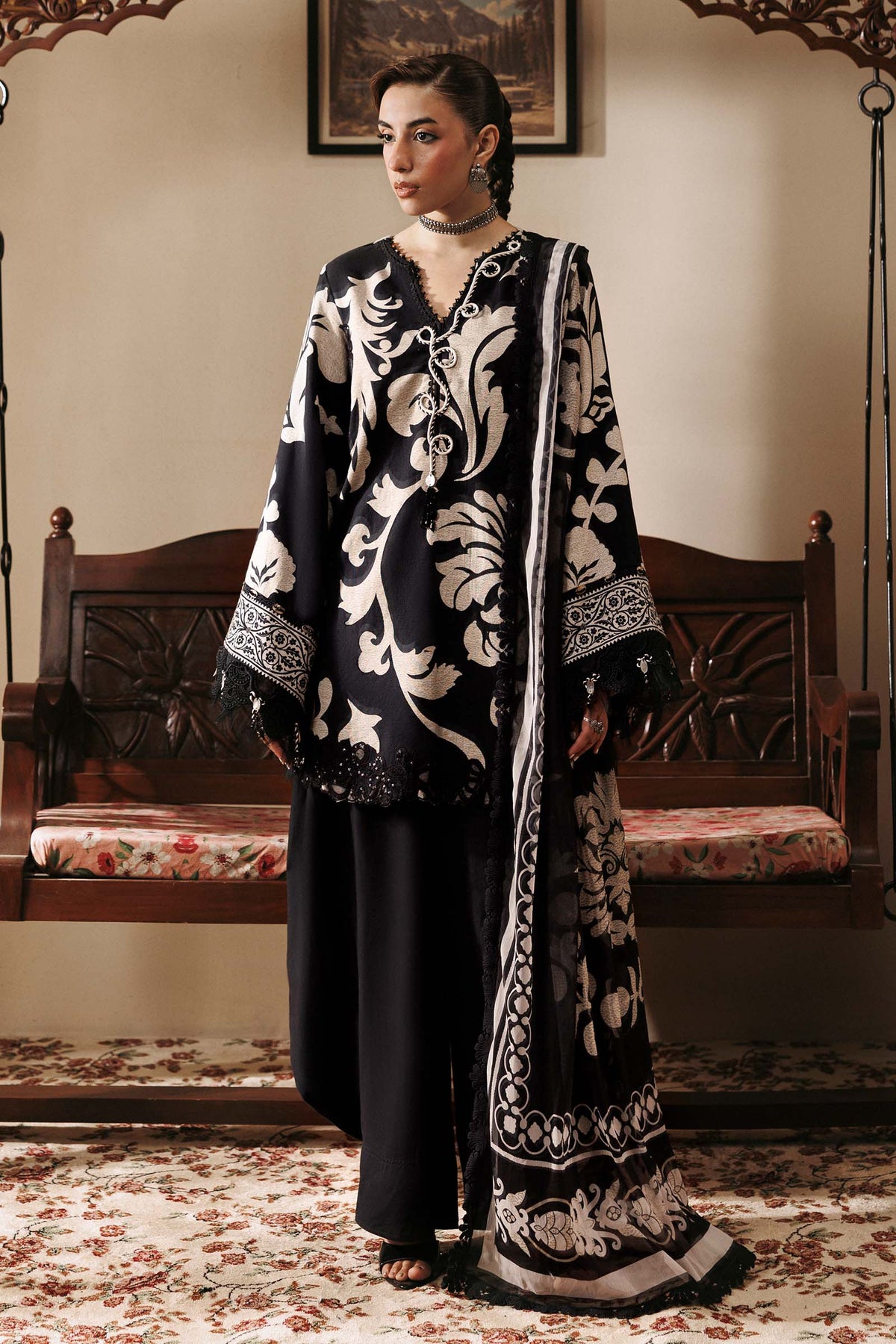 Agla Station By Maria B  M.Basics Printed Khadder 3 Pcs Collection 002153