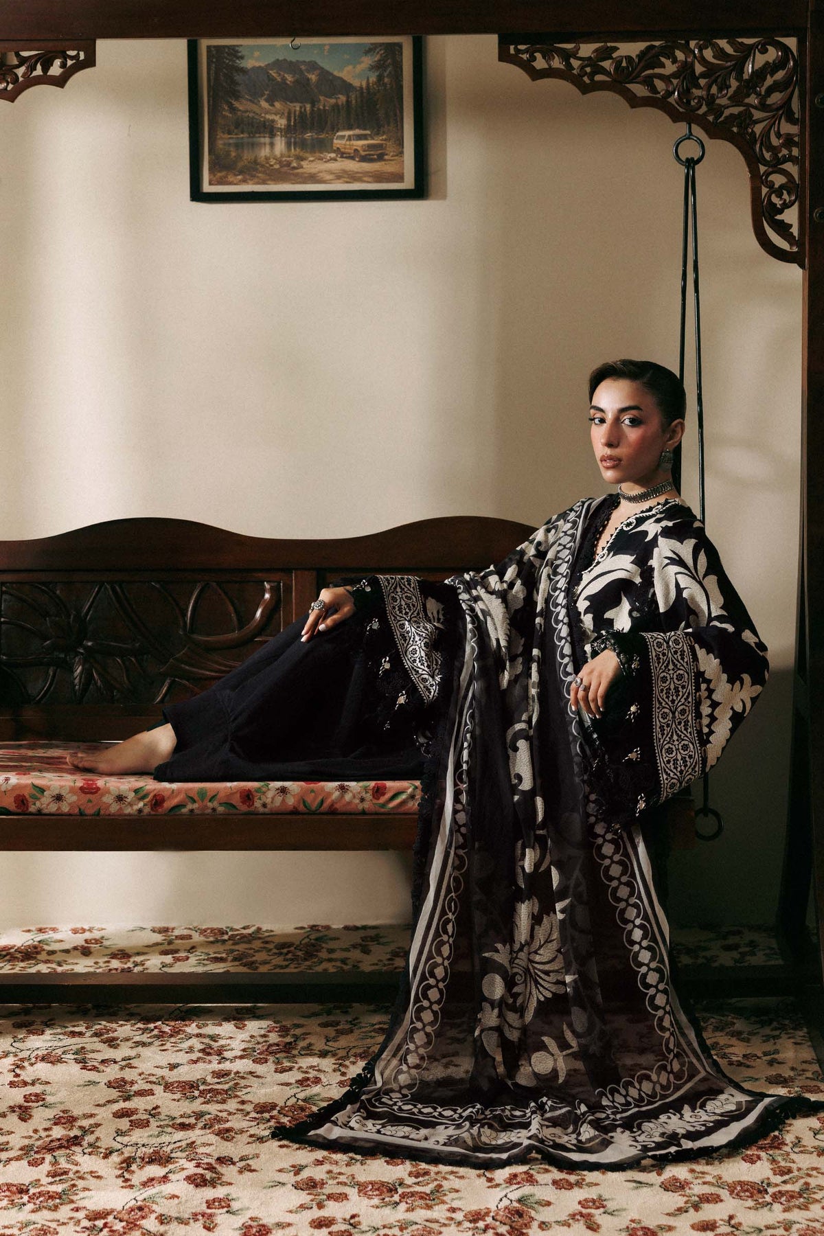 Agla Station By Maria B  M.Basics Printed Khadder 3 Pcs Collection 002153