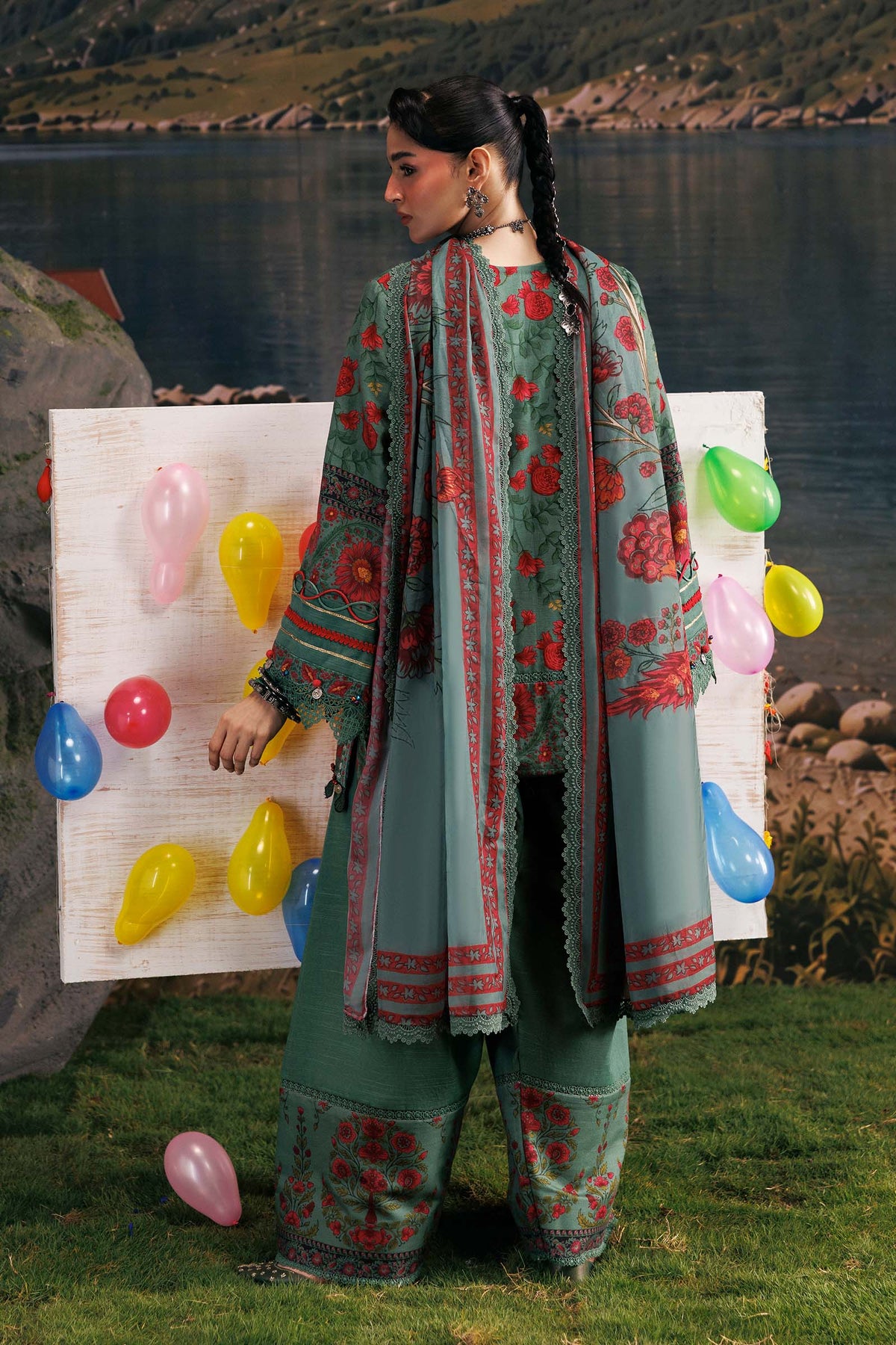 Agla Station By Maria B  M.Basics Printed Khadder 3 Pcs Collection 002151