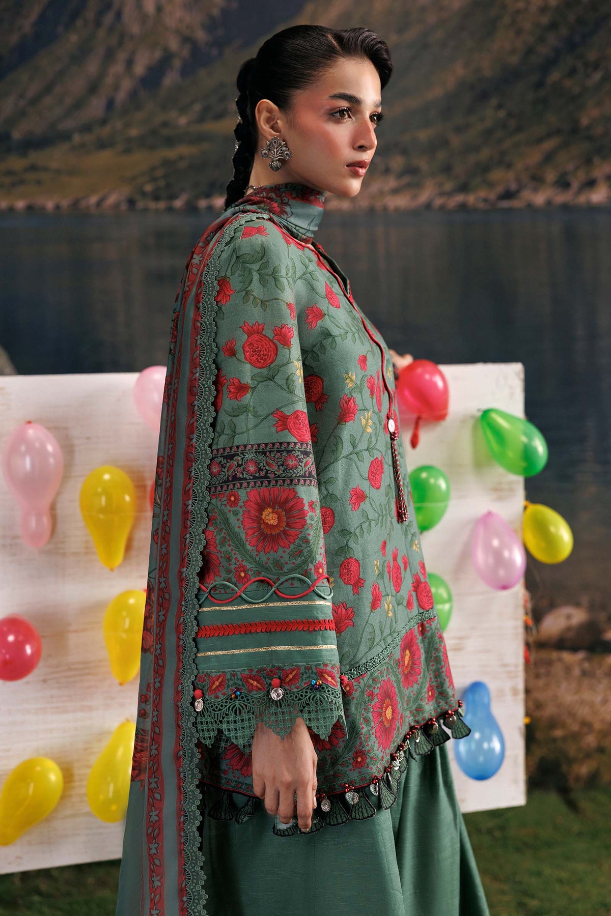 Agla Station By Maria B  M.Basics Printed Khadder 3 Pcs Collection 002151