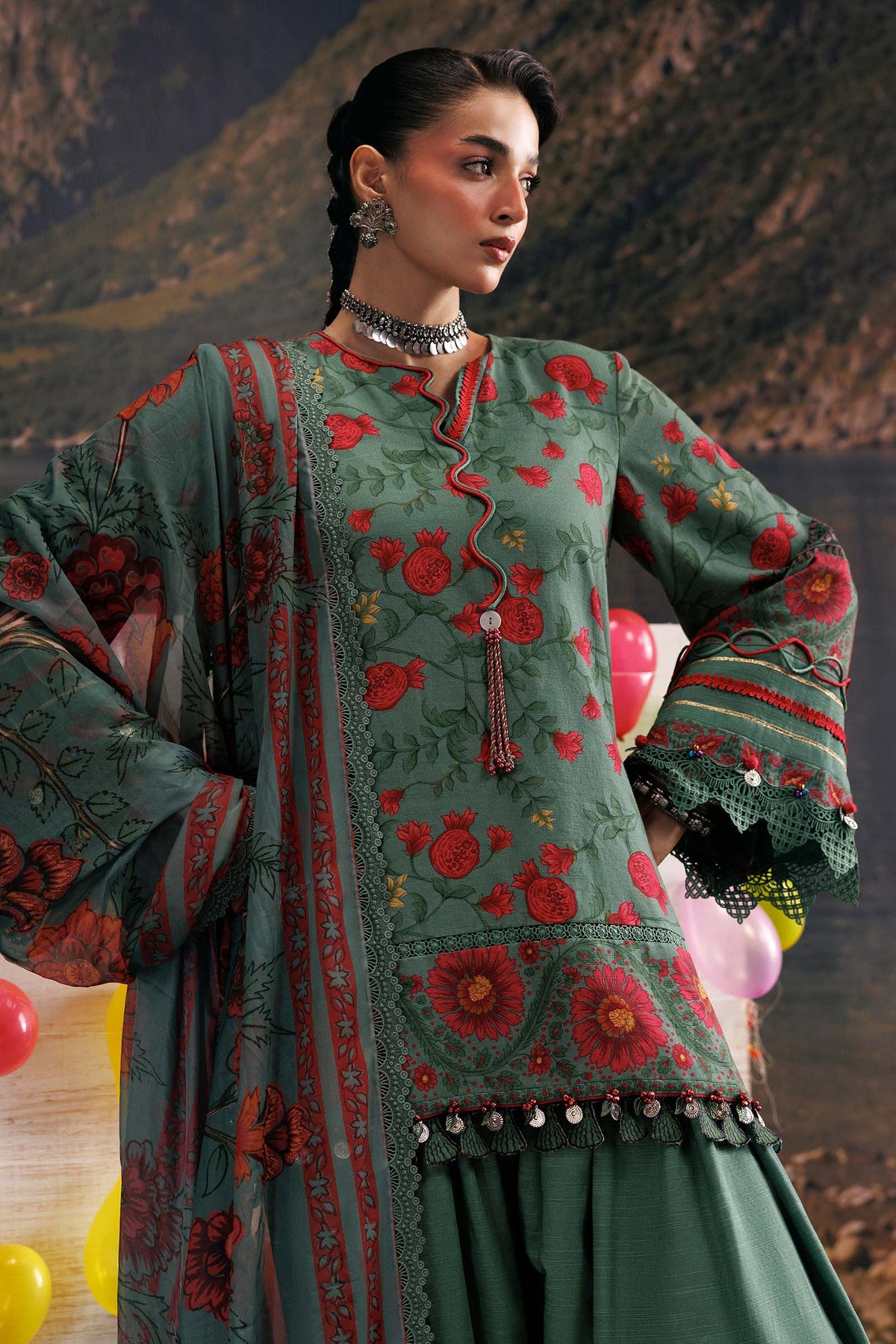 Agla Station By Maria B  M.Basics Printed Khadder 3 Pcs Collection 002151