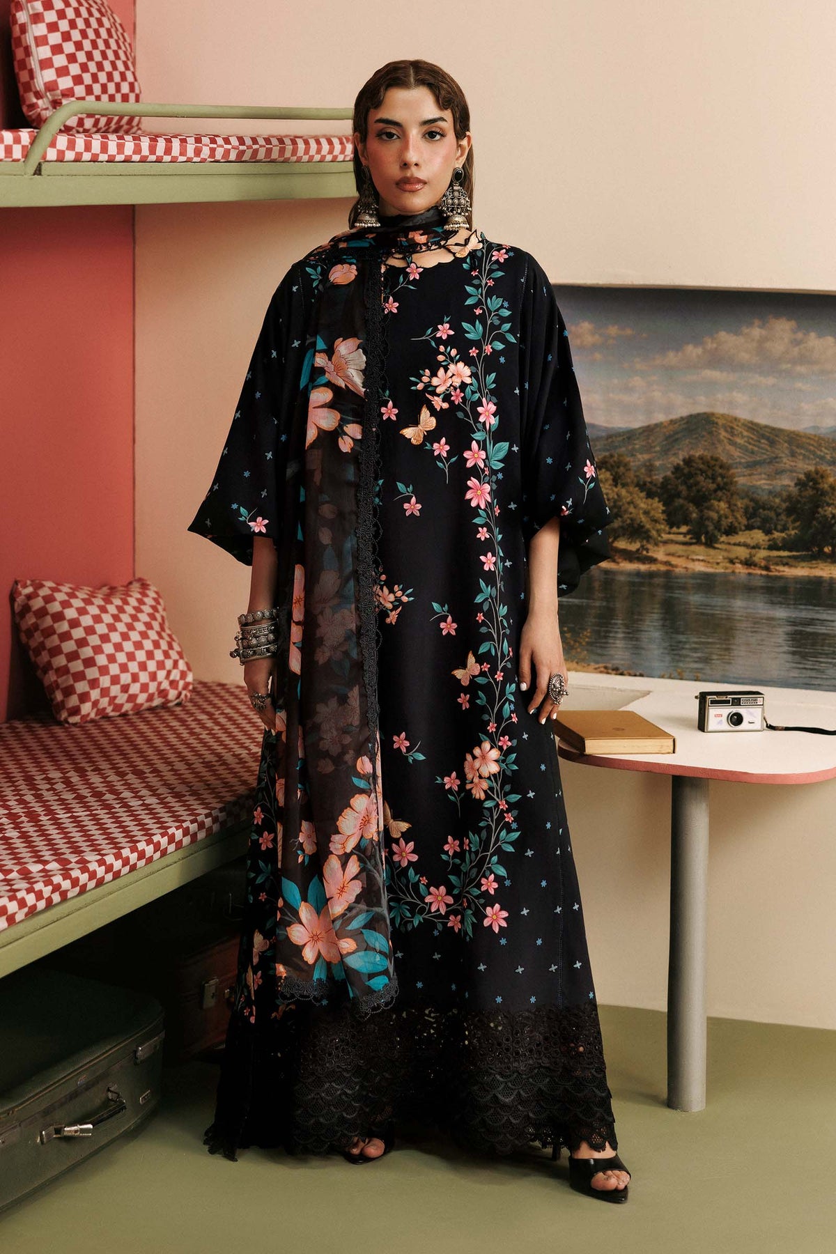 Agla Station By Maria B  M.Basics Printed Khadder 3 Pcs Collection 002147