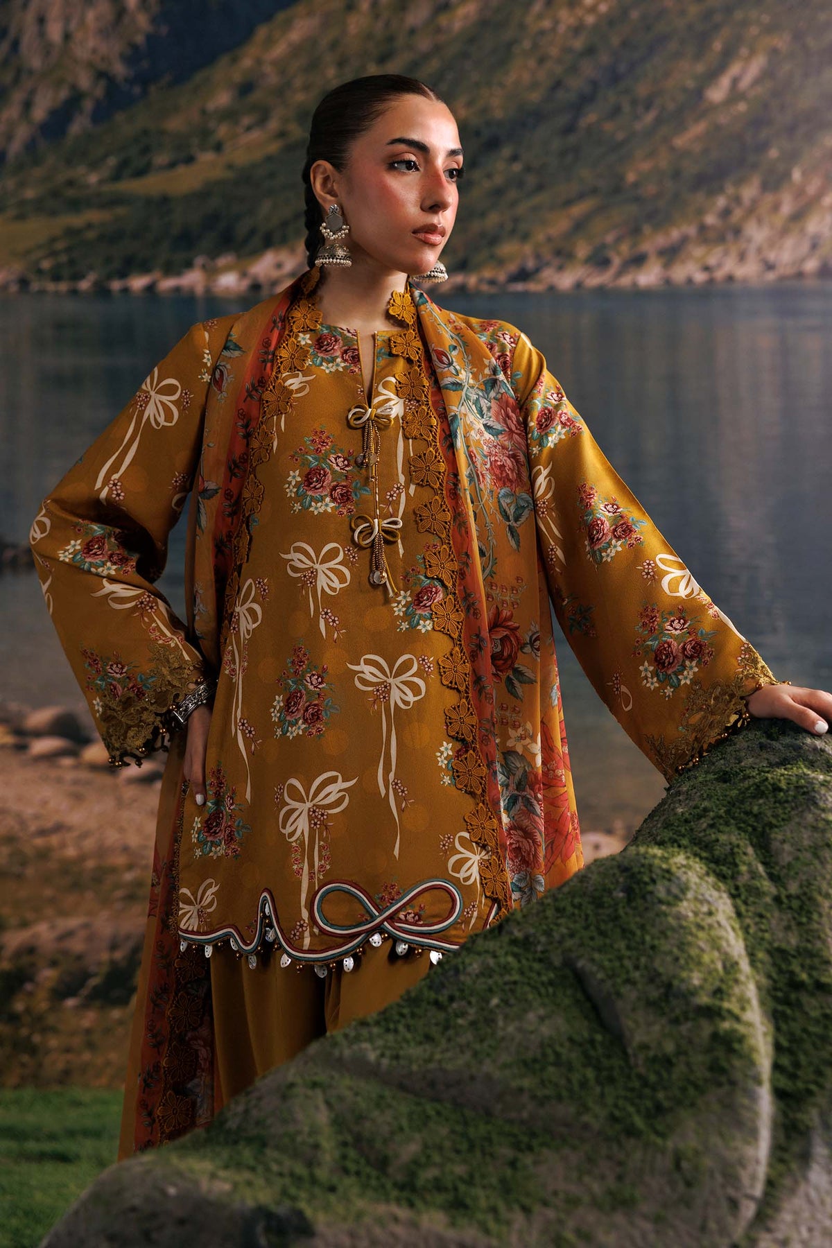 Agla Station By Maria B  M.Basics Printed Khadder 3 Pcs Collection 002146
