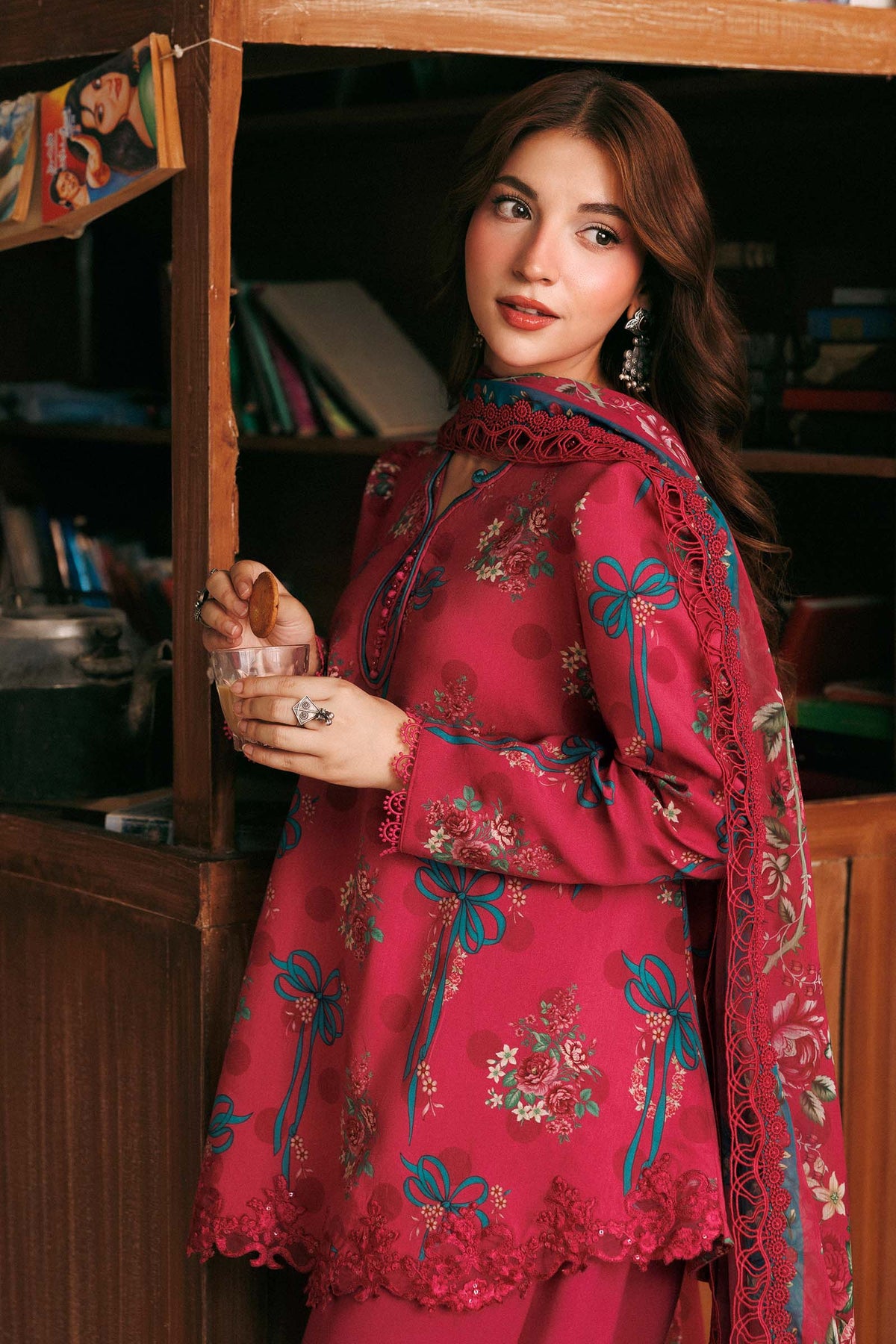 Agla Station By Maria B  M.Basics Printed Khadder 3 Pcs Collection 002145