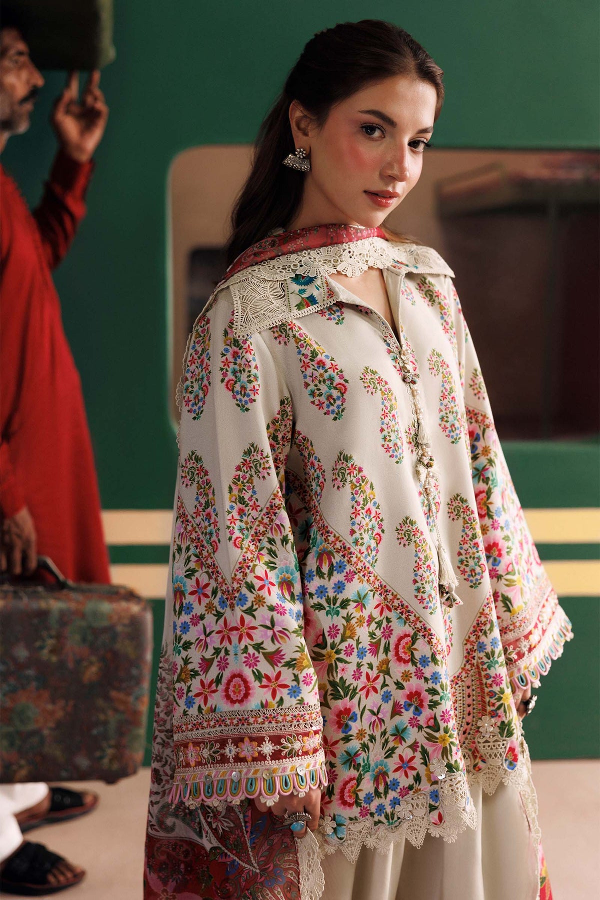 Agla Station By Maria B  M.Basics Printed Khadder 3 Pcs Collection 002144