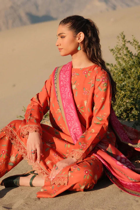 Maria B M Print Khaddar کھ ر Printed 3Pcs  mPrintred
