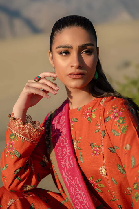 Maria B M Print Khaddar کھ ر Printed 3Pcs  mPrintred