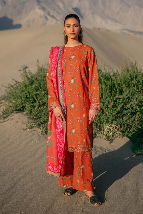Maria B M Print Khaddar کھ ر Printed 3Pcs  mPrintred