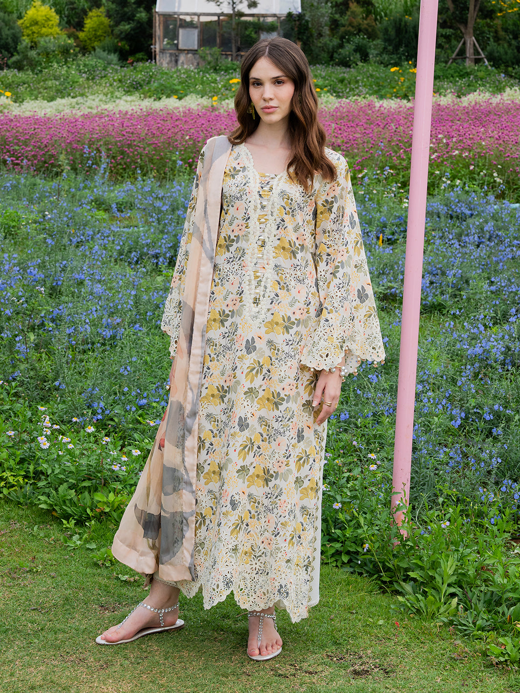 Izel – Orchid Chicken Kari Lawn 3-Piece Unstitched Suit