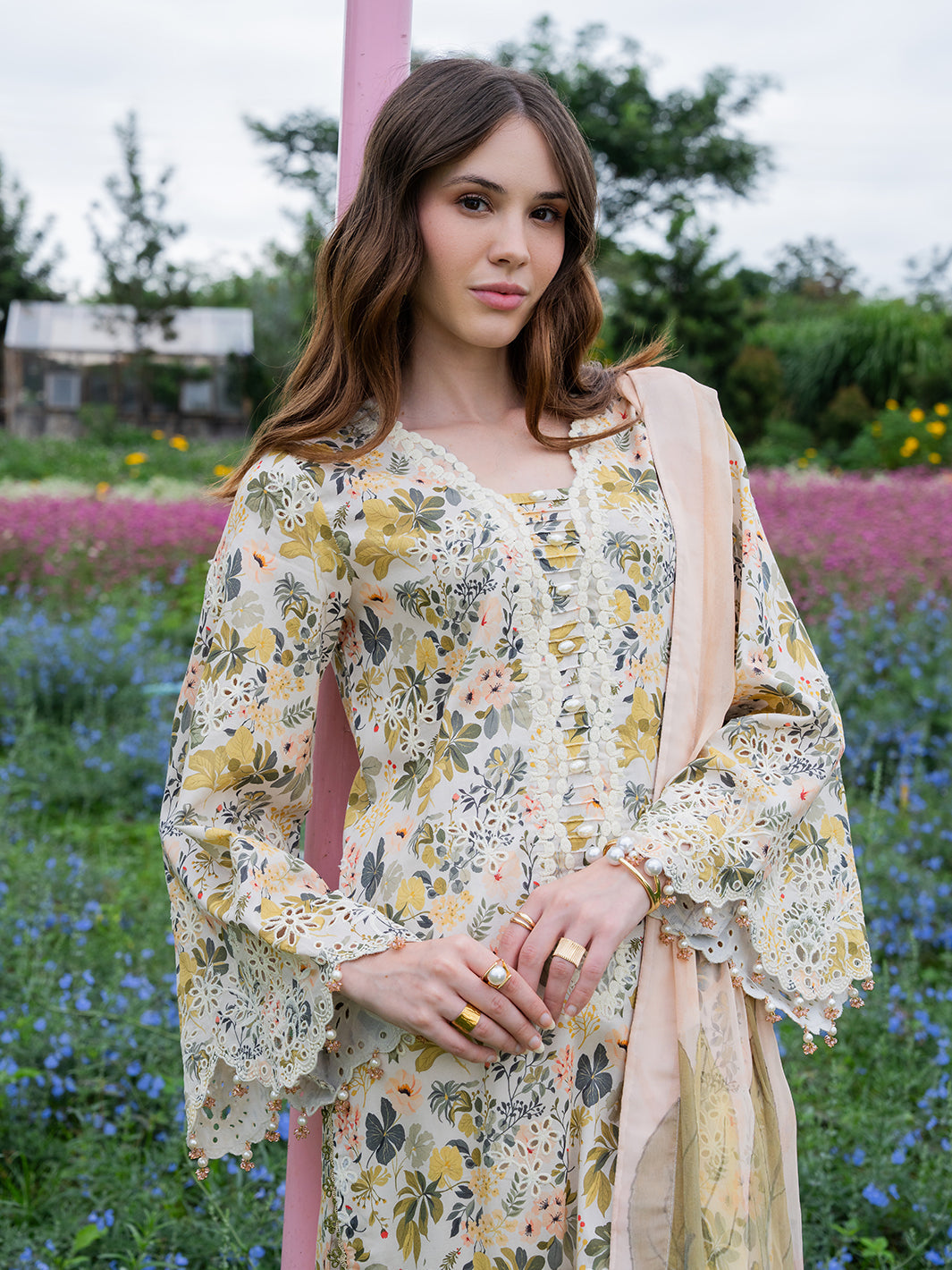 Izel – Orchid Chicken Kari Lawn 3-Piece Unstitched Suit
