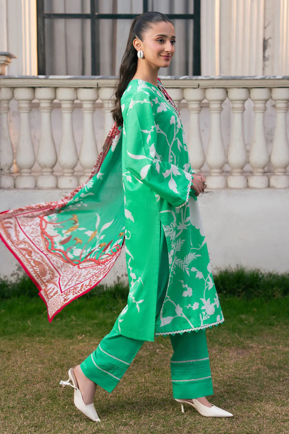 GullAhmed Printed Cross Hatch Suit with Lawn Dupatta 3Pc W-FB-BT-26-453960