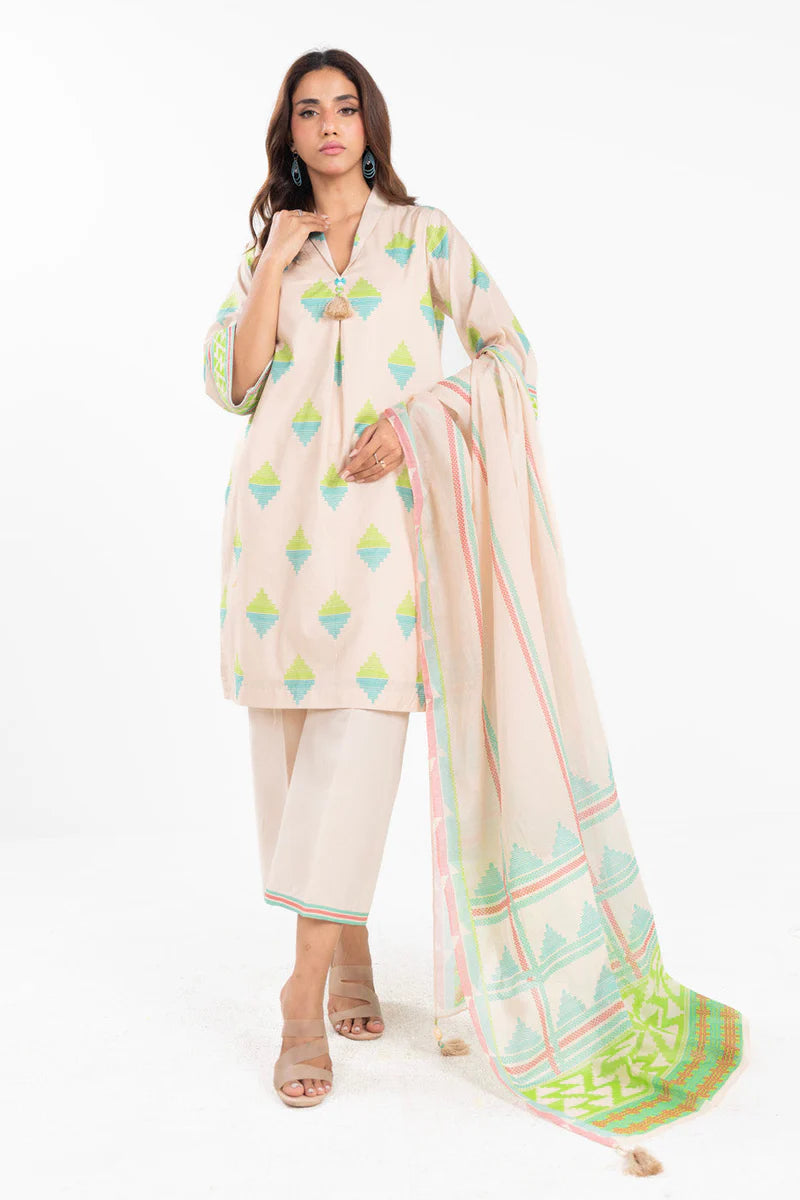 Alkaram Lawn Shirt Dupatta – 2PC SS-36.1-25-1OFF-WHITE