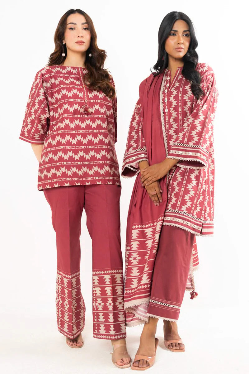 Alkaram Lawn Shirt Dupatta – 2PC SS-68.1-25-2-RED