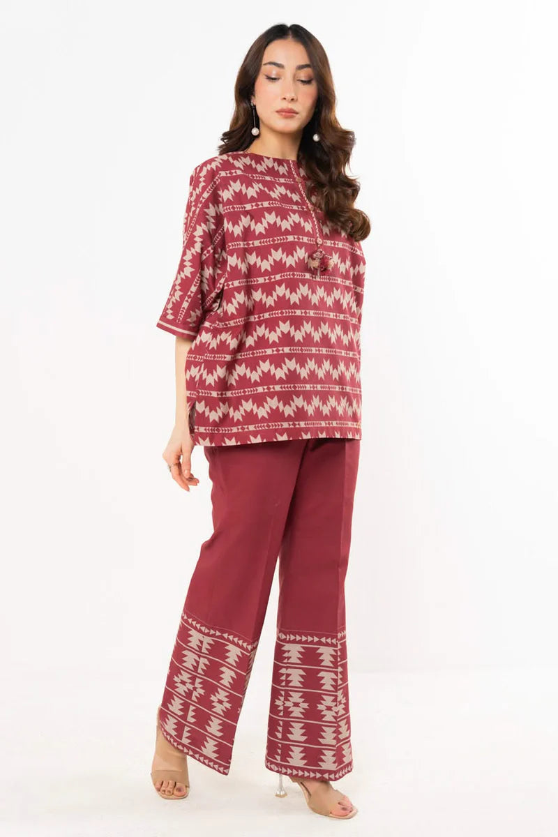 Alkaram Lawn Shirt Dupatta – 2PC SS-68.1-25-2-RED