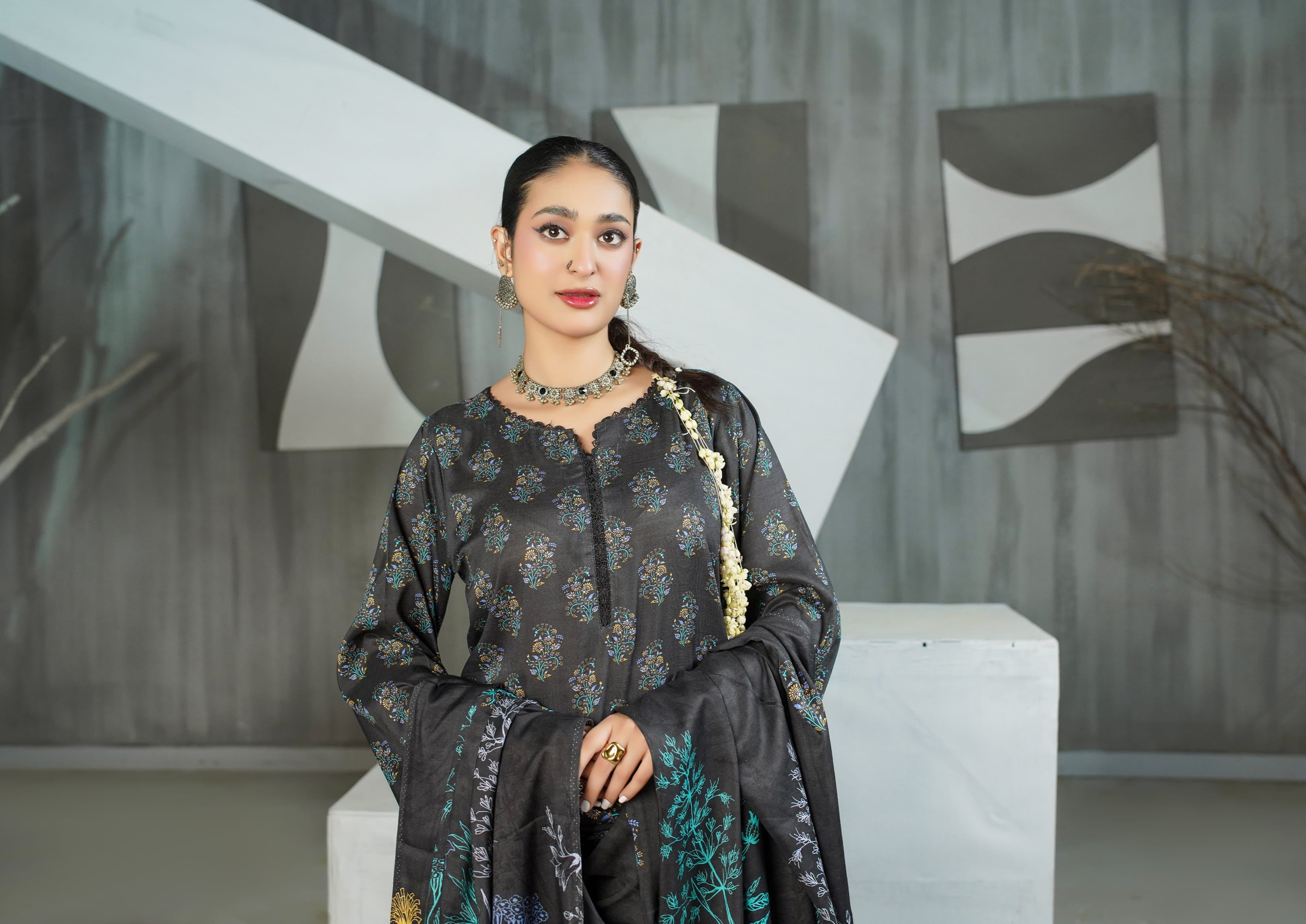 Lala Original Lelan 3-Piece Winter Unstitched Suit Winter Collection LS-0421