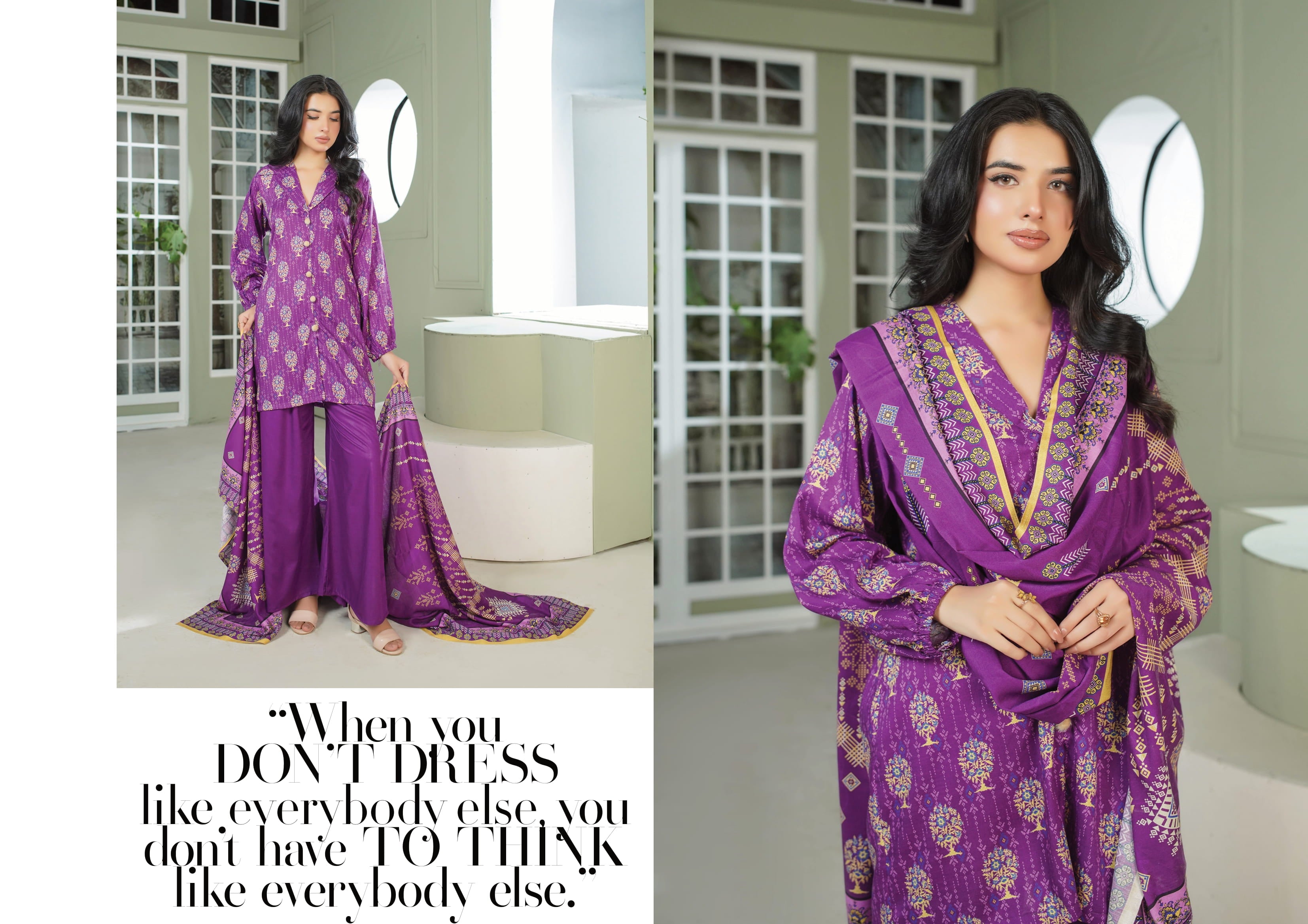 Lala Original Lelan 3-Piece Winter Unstitched Suit Winter Collection LS-0422