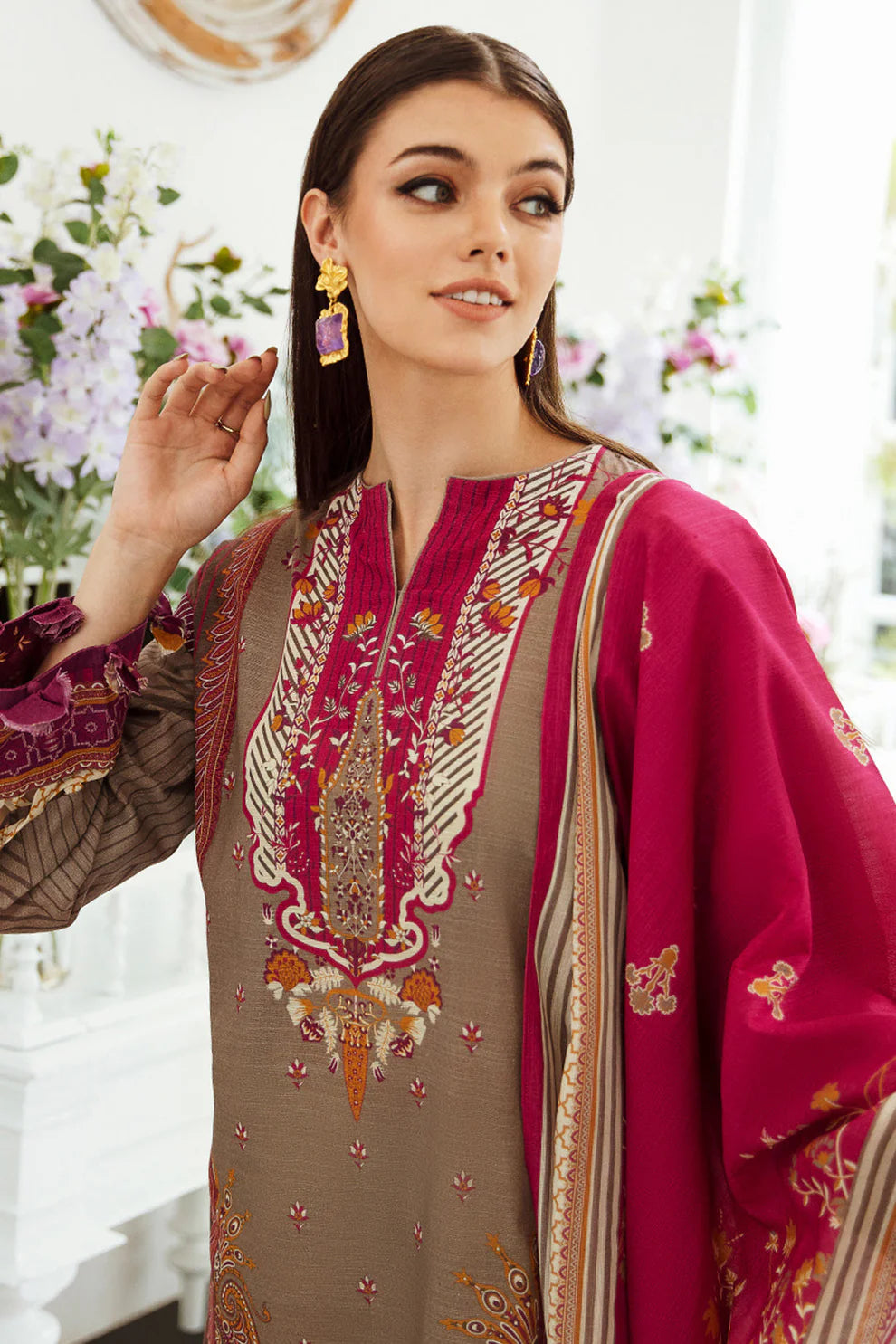 Zellbury Khaddar Collection 3Pc 100% Original  Stock 000838