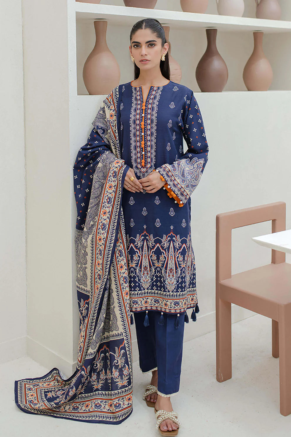 Zellbury Khaddar Collection 3Pc 100% Original  Stock 000847