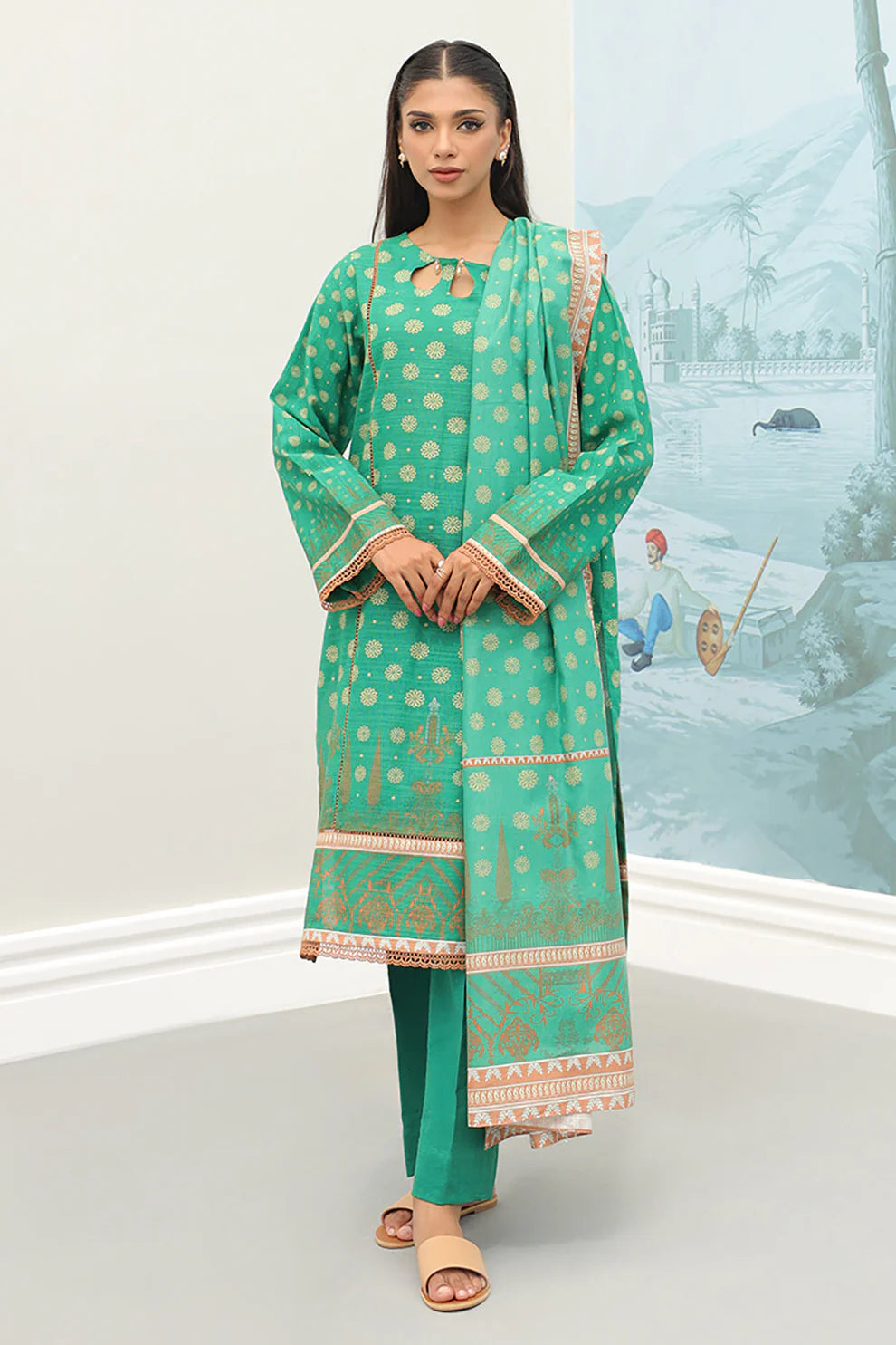 Zellbury Khaddar Collection 3Pc 100% Original  Stock 000857