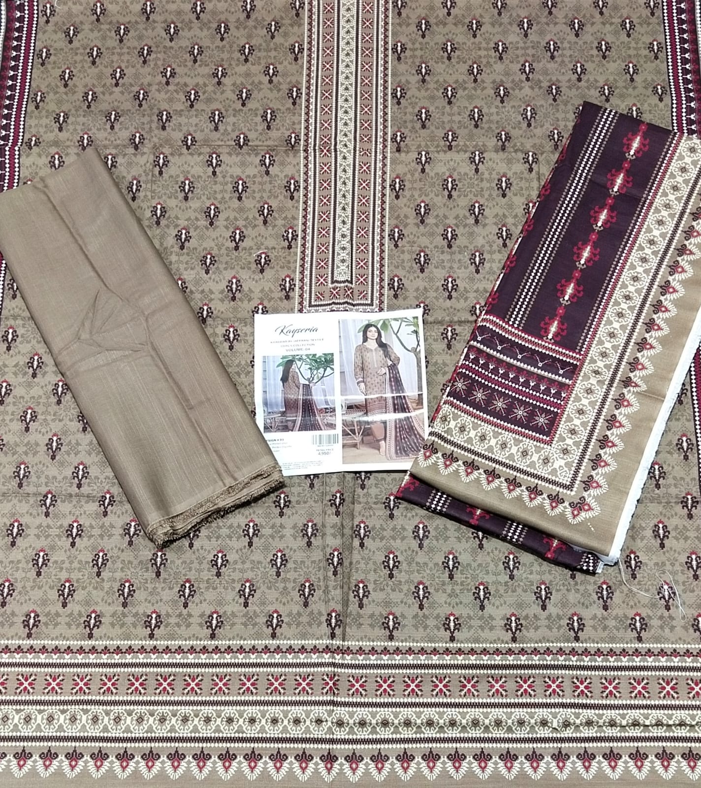 Kayseria Khaddar Unstitched 3 Piece Printed KHD10