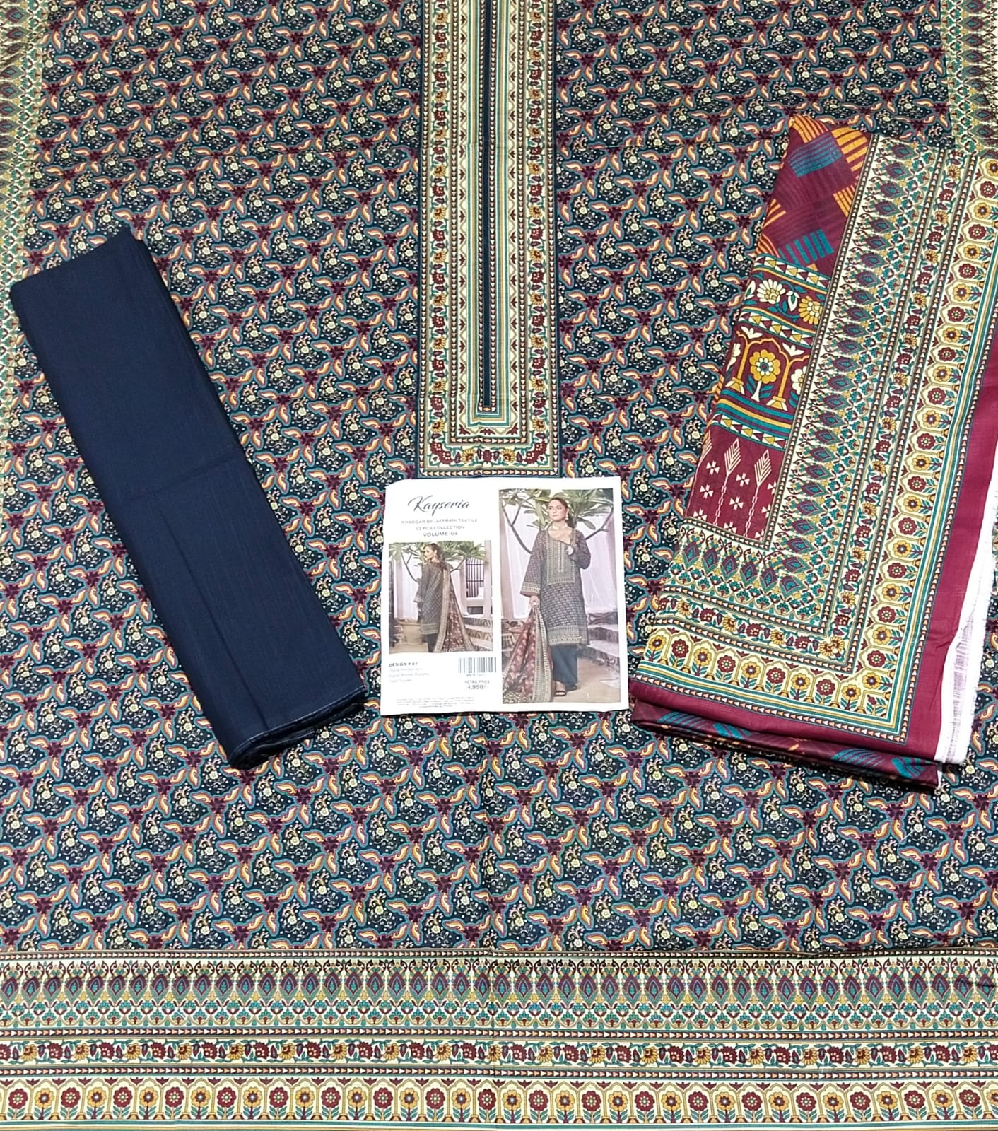 Kayseria Khaddar Unstitched 3 Piece Printed KHD05