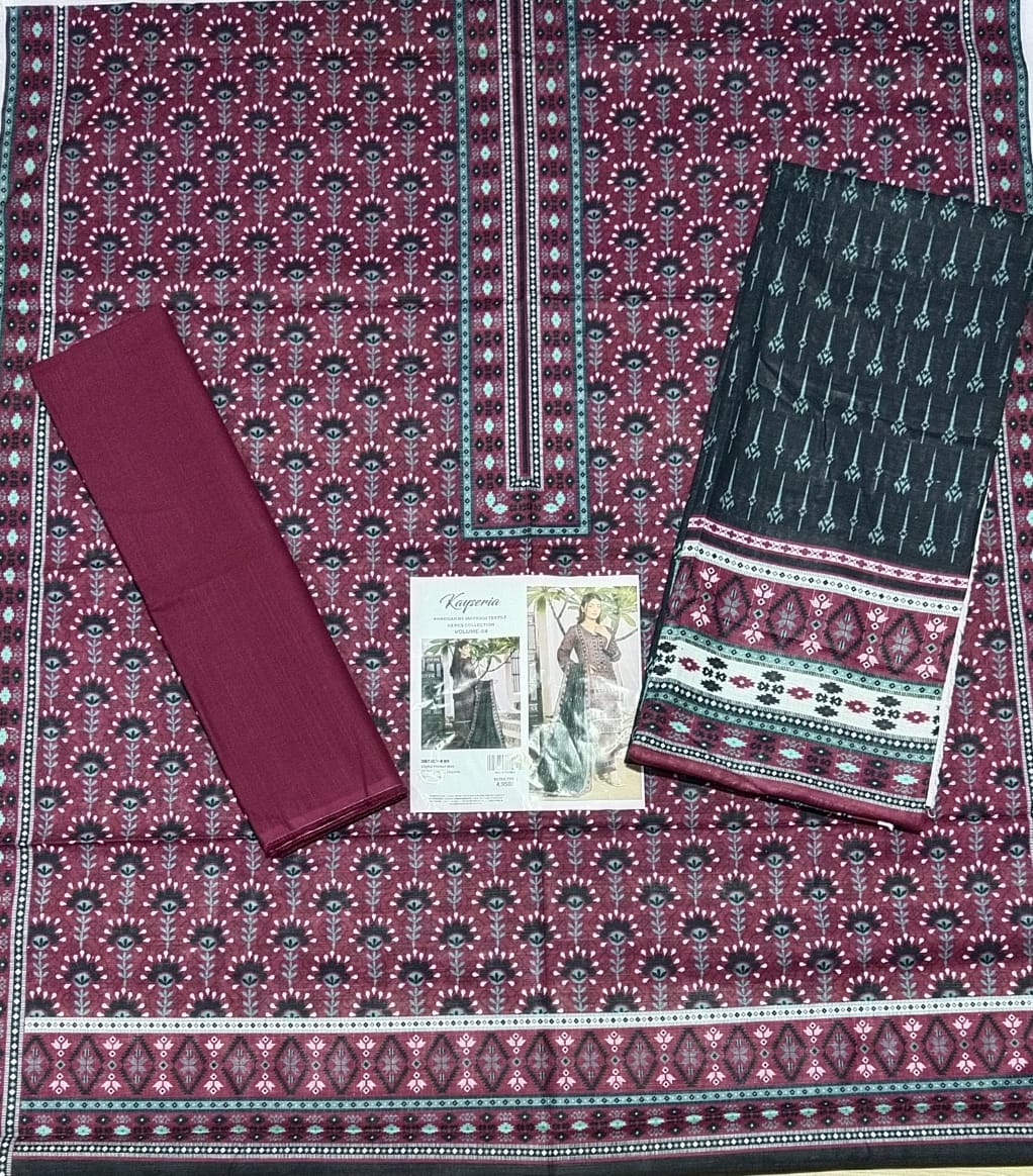 Kayseria Khaddar Unstitched 3 Piece Printed KHD06