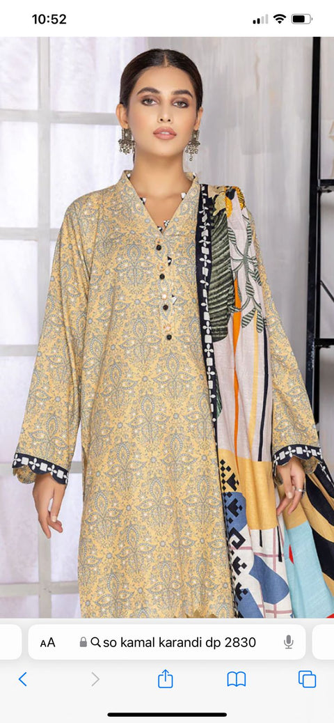 So Kamal Printed Shirt Trouser 2PS DP-2830