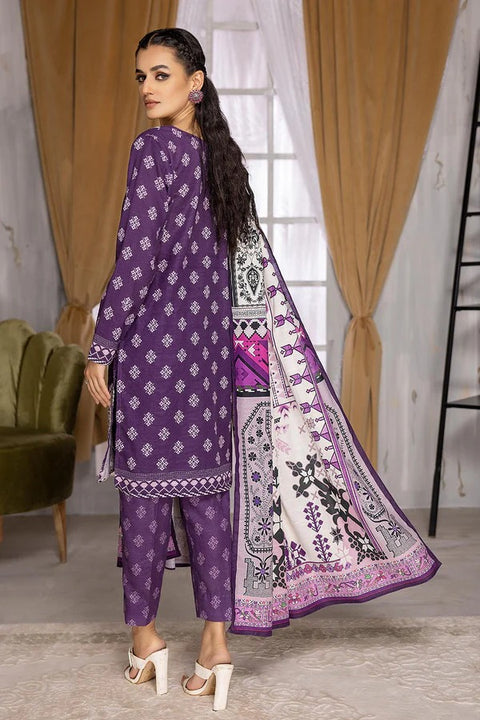 So kamal Khaddar Purple Shirt Trouser 2 Piece DP-2847