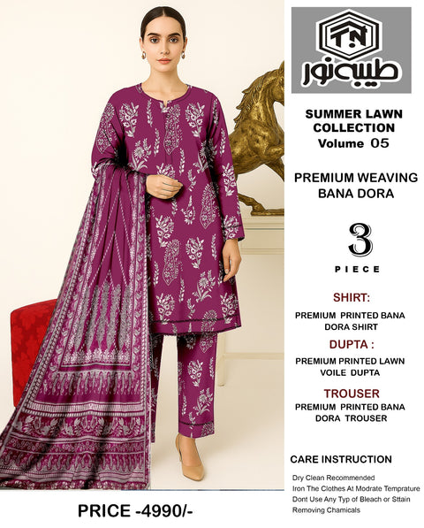 Tayyaba Noor Superior BanaDoriya Lawn 3 Pcs 000103