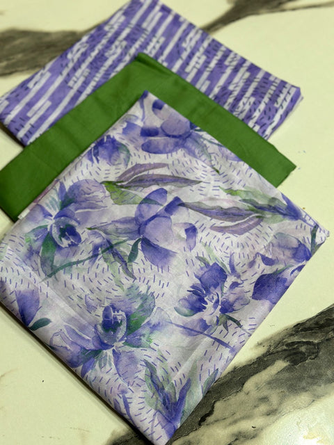 Original Lawn Printed 3Pcs Shirt Trouser Dupatta Mix Brands 000130