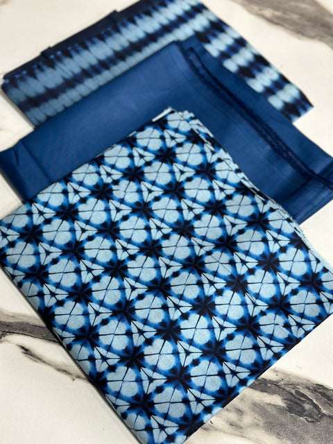 Original Lawn Printed 3Pcs Shirt Trouser Dupatta Mix Brands 000133