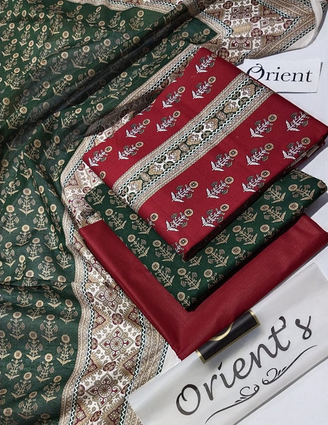 Orient Lawn 3Pcs Printed Shirt Trouser Dupatta 000182