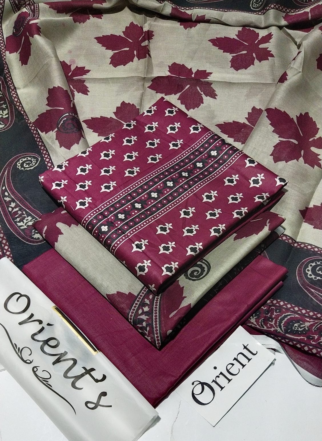 Orient Lawn 3Pcs Printed Shirt Trouser Dupatta 000176
