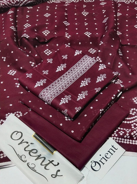 Orient Lawn 3Pcs Printed Shirt Trouser Dupatta 000170