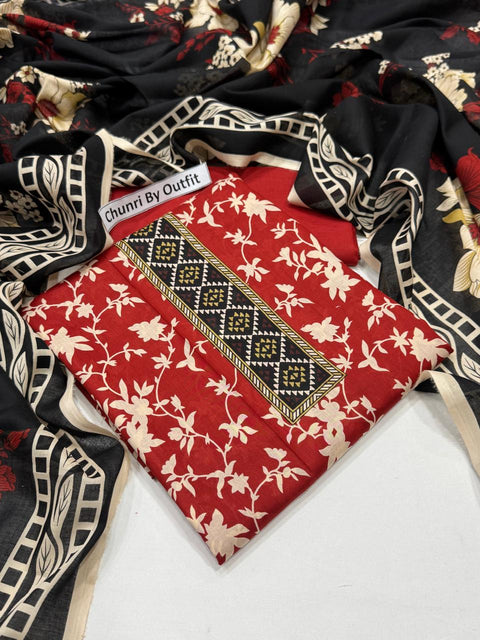 Uswa Zia Outfits Hit 3Pcs Printed Shirt Trouser Dupatta 000198