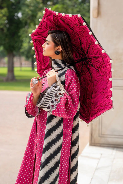 Baroque Printed 3pc Lawn With Chiffon Dupatta  UF-738