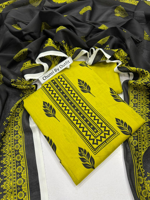 Uswa Zia Outfits Hit 3Pcs Printed Shirt Trouser Dupatta 000266