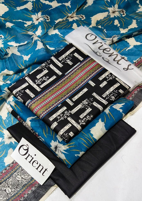 Uswa Zia Outfits Hit 3Pcs Printed Shirt Trouser Dupatta 000193