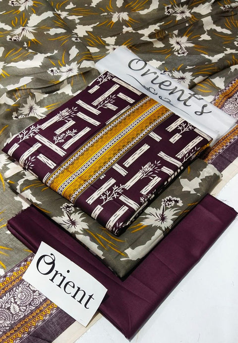 Uswa Zia Outfits Hit 3Pcs Printed Shirt Trouser Dupatta 000194