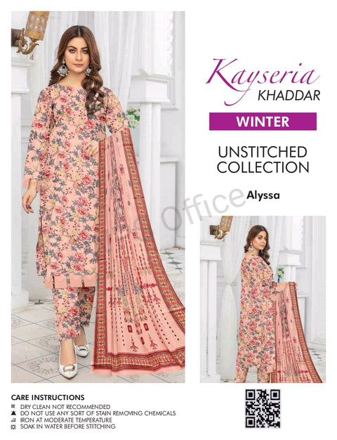 Kayseria Khaddar Unstitched Allover 3-Piece Suit 000331