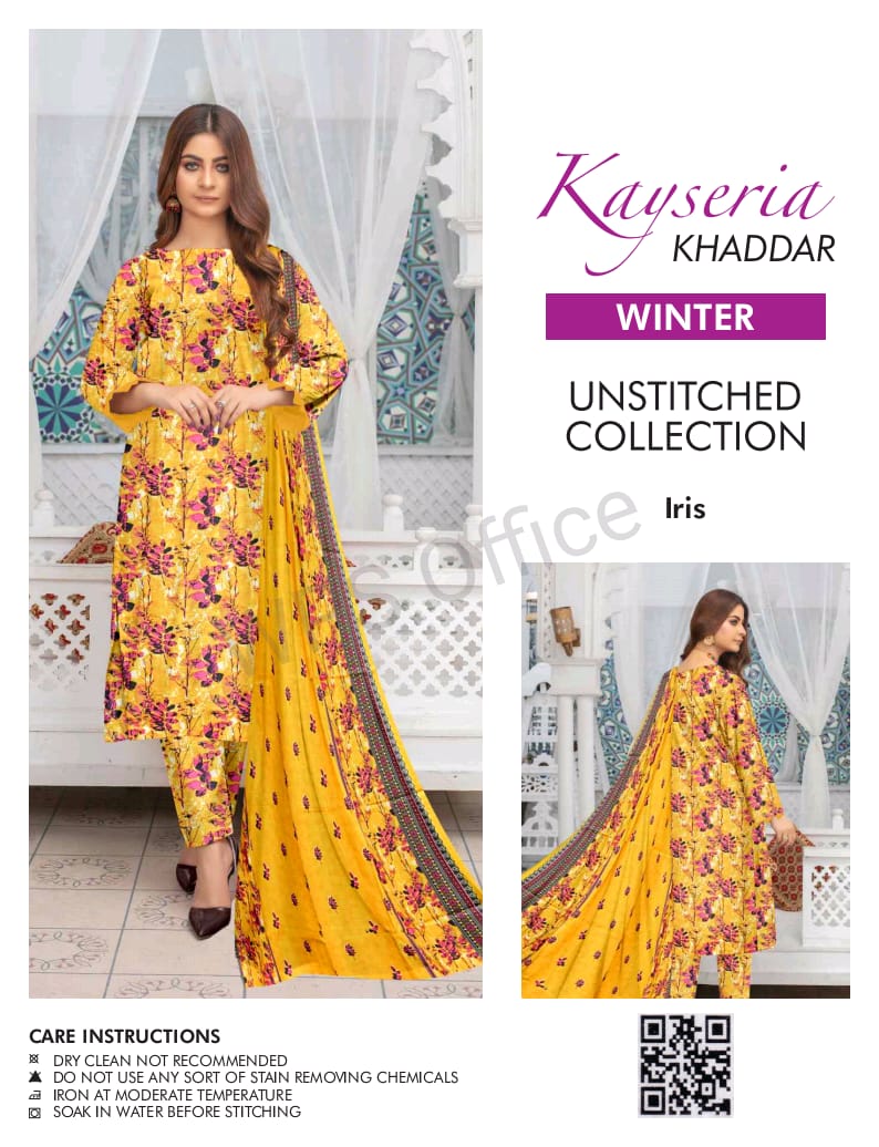 Kayseria Khaddar Unstitched Allover 3-Piece Suit 000327