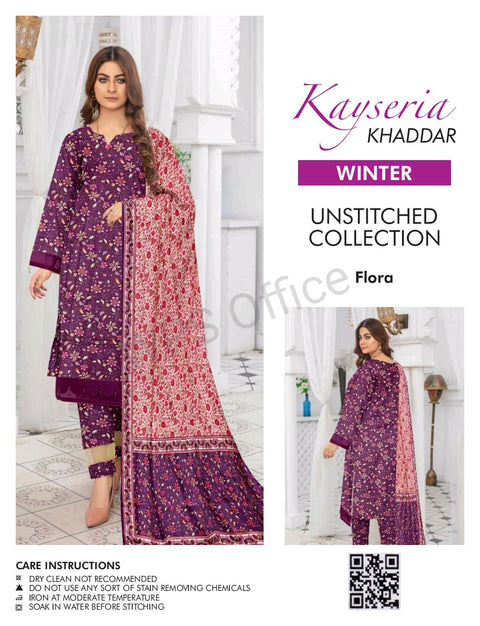 Kayseria Khaddar Unstitched Allover 3-Piece Suit 000325