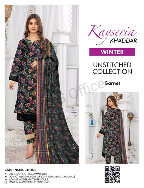 Kayseria Khaddar Unstitched Allover 3-Piece Suit 000326