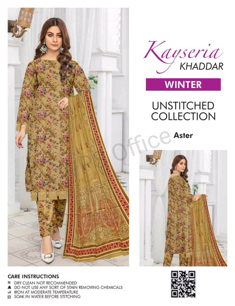 Kayseria Khaddar Unstitched Allover 3-Piece Suit 000328