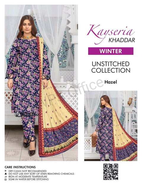 Kayseria Khaddar Unstitched Allover 3-Piece Suit 000329