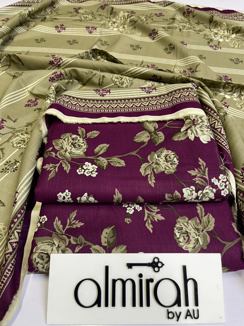 Au Almira Original Khaddar 3 Pc Suit – Premium Winter Collection 000512