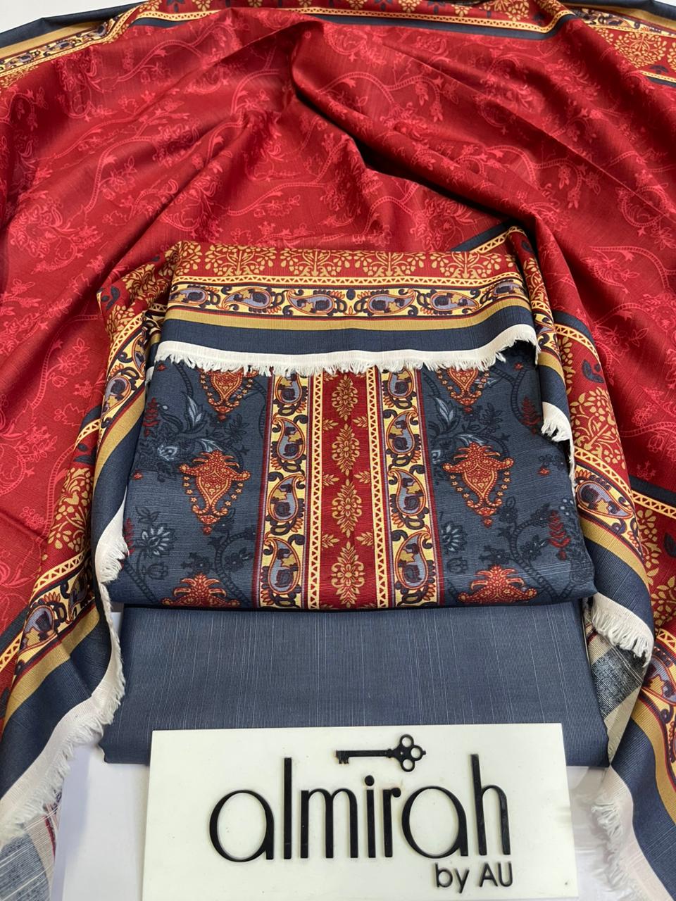 Au Almira Original Khaddar 3 Pc Suit – Premium Winter Collection 000511