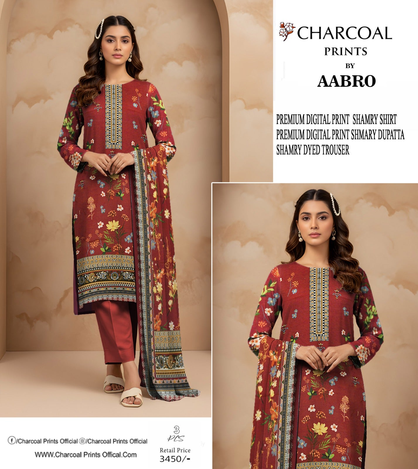 Shamray Winter 3Pcs suit Charcol Brand Original 000538