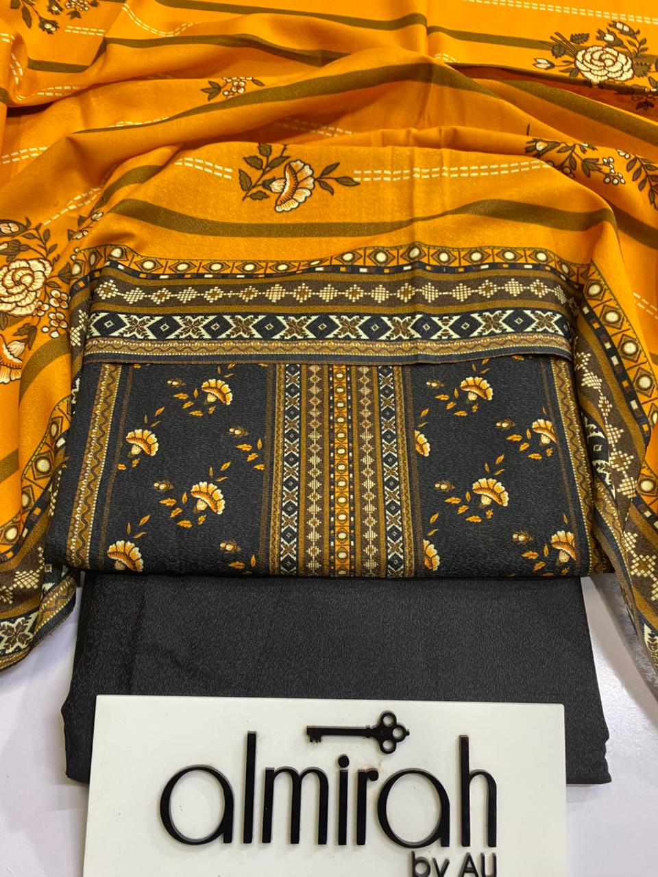 Au Almira Original Karandi 3 Pc Suit – Premium Winter Collection 000586