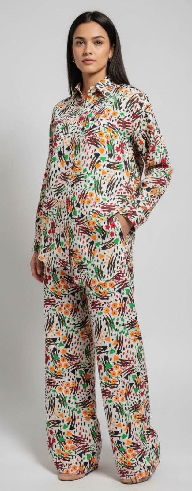 Premium Khaddar Cord-Set Shirt Trouser Ethnic Style ORR